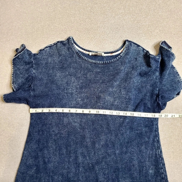 Anthropologie Ruffle Indigo Dress - Picture 3 of 7